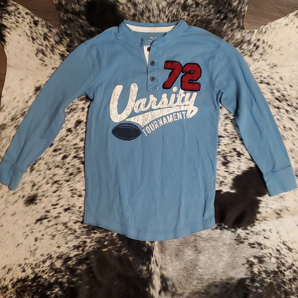 The Children's Place Blue Varsity Long Sleeve Tee